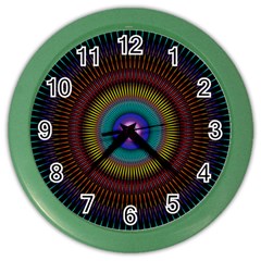 Artskop Kaleidoscope Pattern Color Wall Clock by Pakrebo