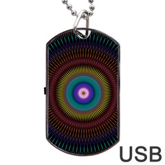 Artskop Kaleidoscope Pattern Dog Tag Usb Flash (two Sides) by Pakrebo