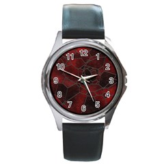 Mosaic Glass Glass Mosaic Colorful Round Metal Watch by Pakrebo