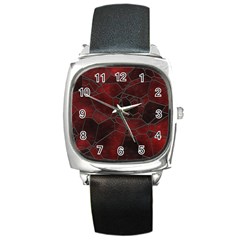 Mosaic Glass Glass Mosaic Colorful Square Metal Watch by Pakrebo