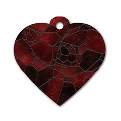 Mosaic Glass Glass Mosaic Colorful Dog Tag Heart (two Sides) by Pakrebo