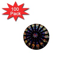 Church Stained Glass Windows Colors 1  Mini Magnets (100 Pack)  by Pakrebo