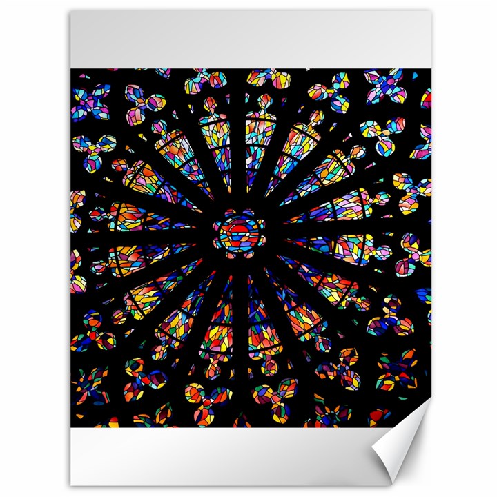 Church Stained Glass Windows Colors Canvas 36  x 48 