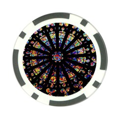 Church Stained Glass Windows Colors Poker Chip Card Guard by Pakrebo