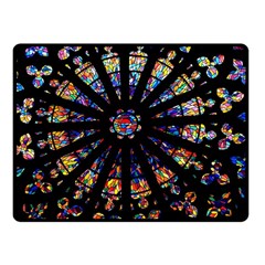 Church Stained Glass Windows Colors Fleece Blanket (small) by Pakrebo