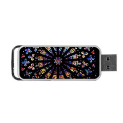 Church Stained Glass Windows Colors Portable Usb Flash (one Side) by Pakrebo