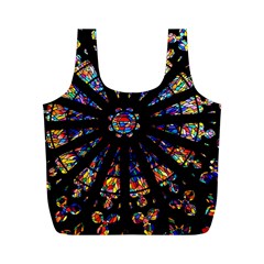 Church Stained Glass Windows Colors Full Print Recycle Bag (m) by Pakrebo