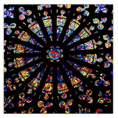 Church Stained Glass Windows Colors Large Satin Scarf (square) by Pakrebo