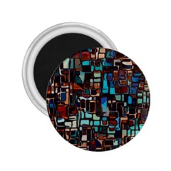 Stained Glass Mosaic Abstract 2 25  Magnets by Pakrebo