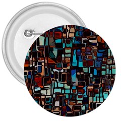 Stained Glass Mosaic Abstract 3  Buttons by Pakrebo