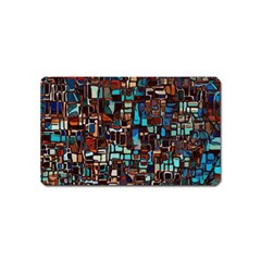 Stained Glass Mosaic Abstract Magnet (name Card) by Pakrebo