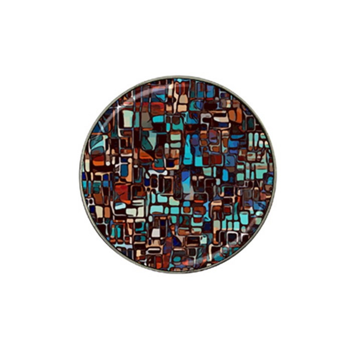 Stained Glass Mosaic Abstract Hat Clip Ball Marker (4 pack)