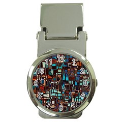 Stained Glass Mosaic Abstract Money Clip Watches by Pakrebo