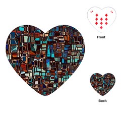 Stained Glass Mosaic Abstract Playing Cards (heart) by Pakrebo