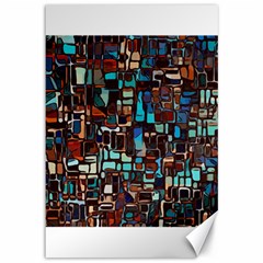 Stained Glass Mosaic Abstract Canvas 12  X 18  by Pakrebo