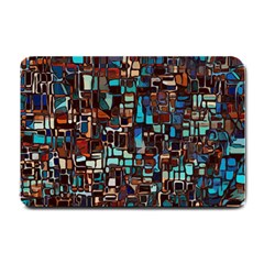 Stained Glass Mosaic Abstract Small Doormat  by Pakrebo