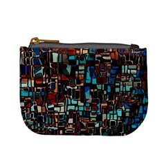 Stained Glass Mosaic Abstract Mini Coin Purse by Pakrebo