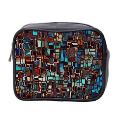 Stained Glass Mosaic Abstract Mini Toiletries Bag (two Sides) by Pakrebo