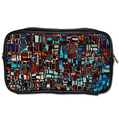 Stained Glass Mosaic Abstract Toiletries Bag (one Side) by Pakrebo