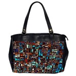 Stained Glass Mosaic Abstract Oversize Office Handbag (2 Sides) Front