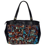 Stained Glass Mosaic Abstract Oversize Office Handbag (2 Sides) Back