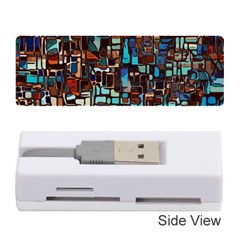 Stained Glass Mosaic Abstract Memory Card Reader (stick) by Pakrebo