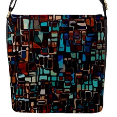 Stained Glass Mosaic Abstract Flap Closure Messenger Bag (s) by Pakrebo