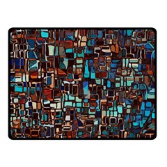 Stained Glass Mosaic Abstract Double Sided Fleece Blanket (small)  by Pakrebo