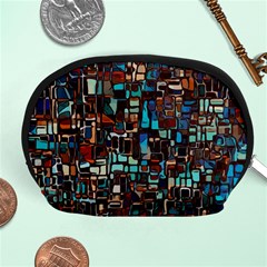 Stained Glass Mosaic Abstract Accessory Pouch (medium) by Pakrebo