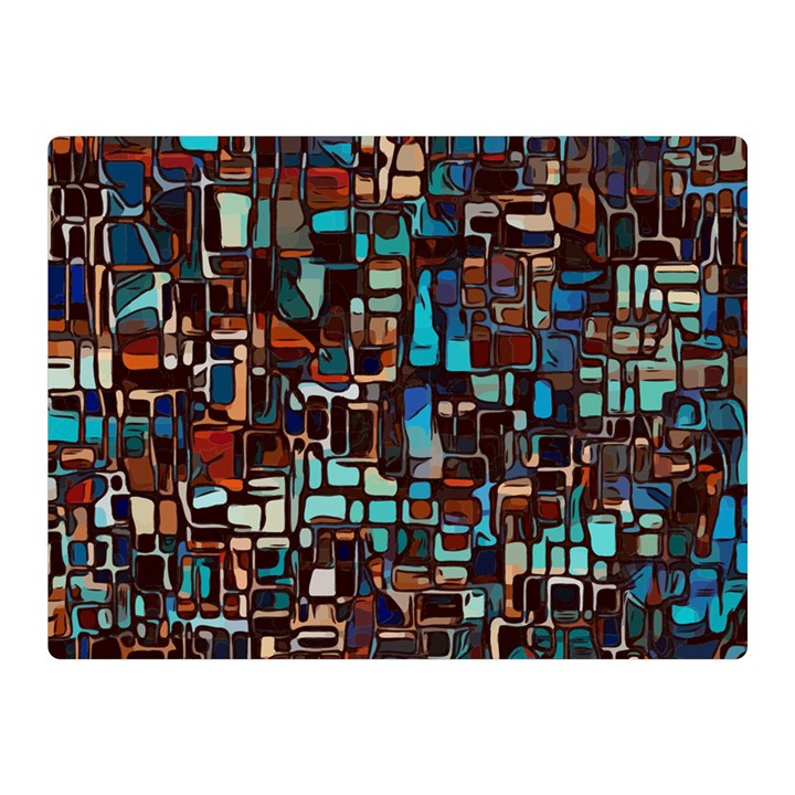 Stained Glass Mosaic Abstract Double Sided Flano Blanket (Mini) 