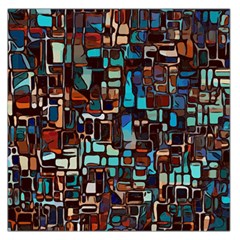 Stained Glass Mosaic Abstract Large Satin Scarf (square) by Pakrebo