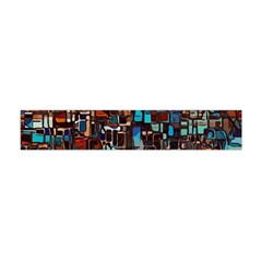 Stained Glass Mosaic Abstract Flano Scarf (mini) by Pakrebo