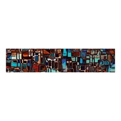 Stained Glass Mosaic Abstract Velvet Scrunchie by Pakrebo