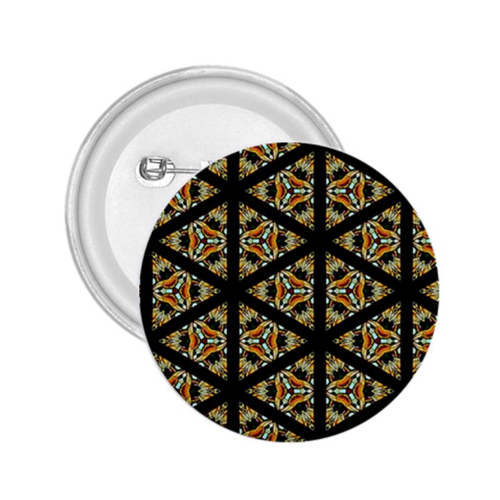 Pattern Stained Glass Triangles 2.25  Buttons