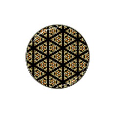 Pattern Stained Glass Triangles Hat Clip Ball Marker by Pakrebo