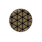 Pattern Stained Glass Triangles Hat Clip Ball Marker Front