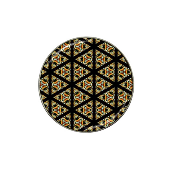 Pattern Stained Glass Triangles Hat Clip Ball Marker