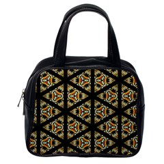 Pattern Stained Glass Triangles Classic Handbag (one Side) by Pakrebo