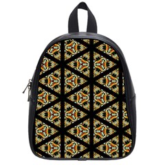 Pattern Stained Glass Triangles School Bag (small) by Pakrebo