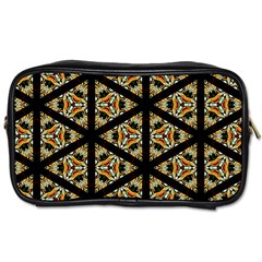 Pattern Stained Glass Triangles Toiletries Bag (one Side) by Pakrebo