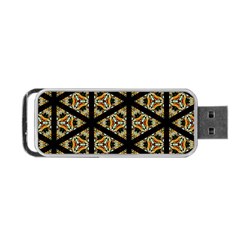 Pattern Stained Glass Triangles Portable Usb Flash (two Sides) by Pakrebo