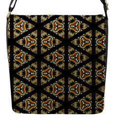 Pattern Stained Glass Triangles Flap Closure Messenger Bag (s) by Pakrebo