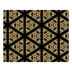 Pattern Stained Glass Triangles Double Sided Flano Blanket (large)  by Pakrebo