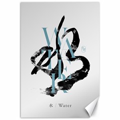 Water Calligraphy  Canvas 12  X 18  by EMWdesign