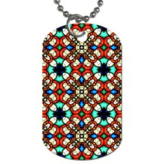 Stained Glass Pattern Texture Face Dog Tag (two Sides) by Pakrebo