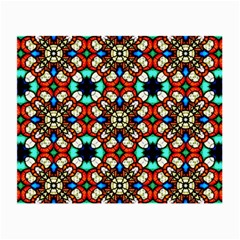 Stained Glass Pattern Texture Face Small Glasses Cloth (2-side) by Pakrebo