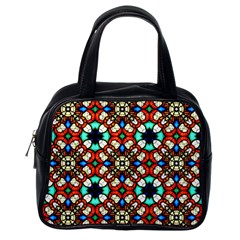 Stained Glass Pattern Texture Face Classic Handbag (one Side) by Pakrebo