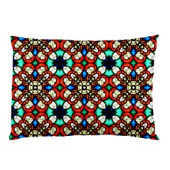 Stained Glass Pattern Texture Face Pillow Case by Pakrebo