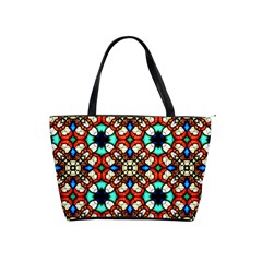 Stained Glass Pattern Texture Face Classic Shoulder Handbag by Pakrebo