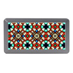 Stained Glass Pattern Texture Face Memory Card Reader (mini) by Pakrebo